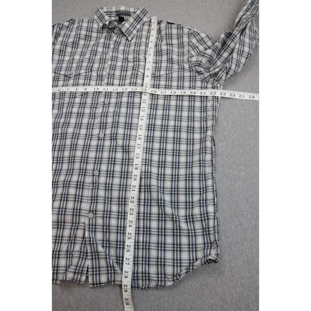 Banana Republic Shirt Mens Size L 16-16.5 Long‎ Sleeve Plaid Button-Up